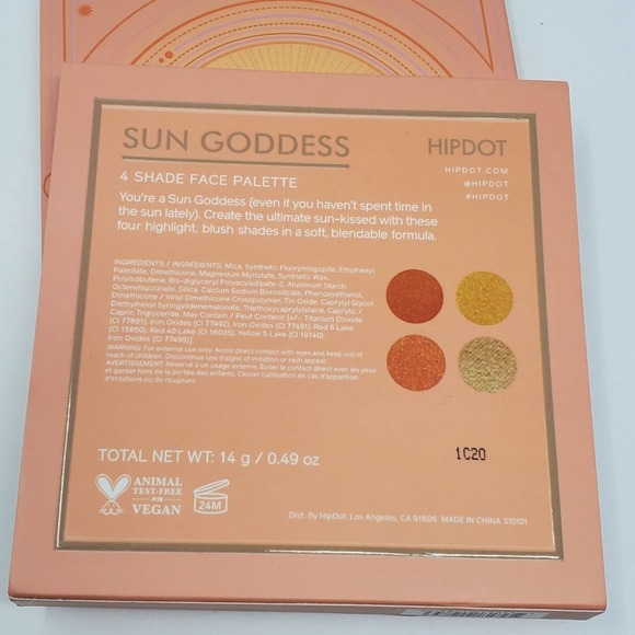 Hipdot Sun Goddess 4 Shade blush and highlight pallette - Picture 3 of 7
